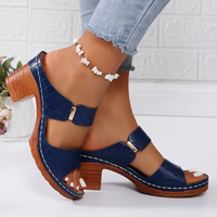 Annina - Modische Orthopädische Sandalen – Blau