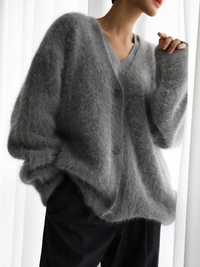 Weiche Strickjacke für Damen | Warmer – Dunkelgrau