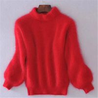 Weicher Pullover für Damen | Rollkragen – Rot
