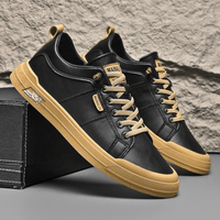 Jonas | Elegante Leder-Sneaker – Schwarz