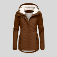 Wetterfeste Winterjacke für Damen | Warme – Braun