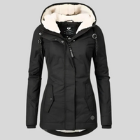 Wetterfeste Winterjacke für Damen | Warme – Schwarz