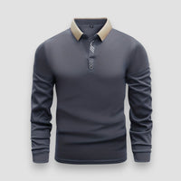 Arlixon - leichtes Langarm-Poloshirt – Grau