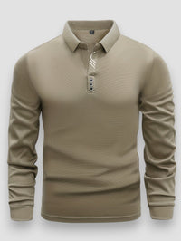 Arlixon - leichtes Langarm-Poloshirt – Khaki