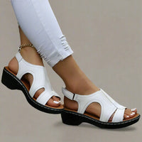 Benigna | Bequeme und elegante Damensandalen – Weiß