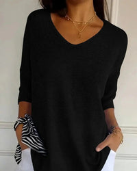 Wiebke | Lockere Strickbluse – Schwarz