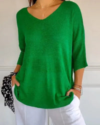 Wiebke | Lockere Strickbluse – Grün