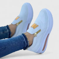 Wilhelmina | Damen Orthopädische Slip-On Sneaker – Weiß