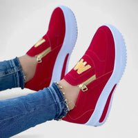 Wilhelmina | Damen Orthopädische Slip-On Sneaker – Rot