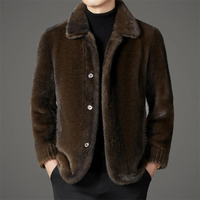 Winddichte Winterjacke für Herren | Warme – Kaffee