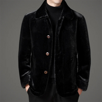 Winddichte Winterjacke für Herren | Warme – Schwarz