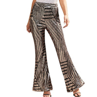 Thaddeusi | Lose Pailletten-Damen-Hose – Auburn