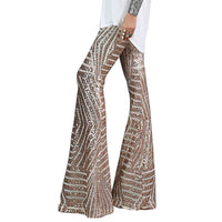 Thaddeusi | Lose Pailletten-Damen-Hose – Aprikose