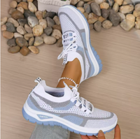 Melina | Leichte Komfort-Sneaker – Weiß-Blau