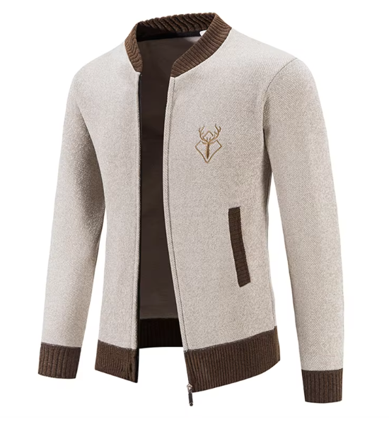 Lasenna | Stilvolle Herrenstrickjacke mit Reißverschluss
