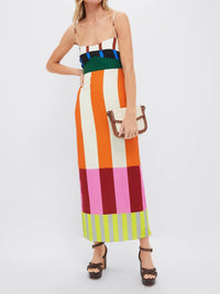 Paloma | Maxikleid mit Multi-Look – Mehrfarbig