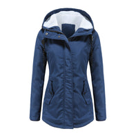 Stilvoll Damen Regenjacke | Warme – Blau