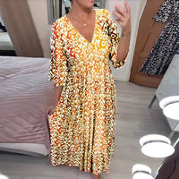 Frieda | Luftiges Sommerkleid mit V-Ausschnitt – Gelb