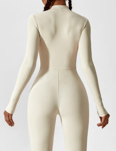 Stefanie - Langarm-Reißverschluss-Jumpsuit