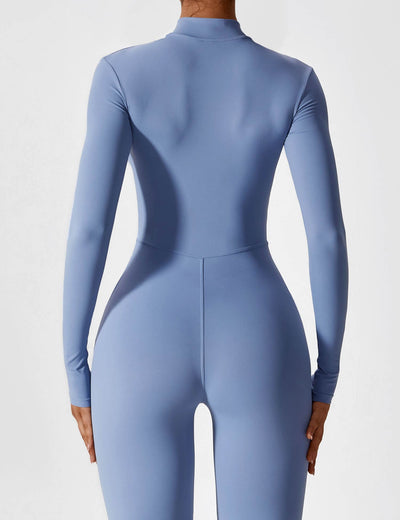 Stefanie - Langarm-Reißverschluss-Jumpsuit
