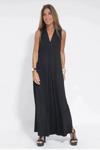 Janella | Langes, Bequemes Kleid – Schwarz