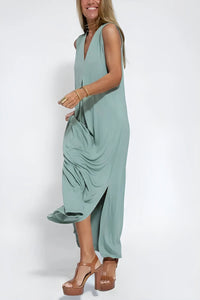 Janella | Langes, Bequemes Kleid – Grün