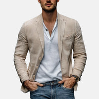 Lorenzio™ | Eleganter Sommerblazer aus leichtem Leinen – Beige