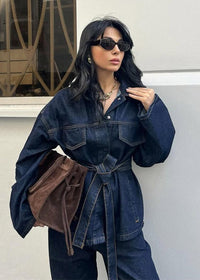 Avery Gürteltaschen-Denim-Set – Jeansblau