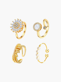 Eliz Angst-Spinner-Ring-Set – Gold