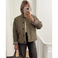 Julia Gestepptes Bomberjacke – Grün