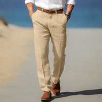 HERRLICHE PREMIUM-LINENHOSE (MIT GÜRTELSCHLAUFEN) – Beige