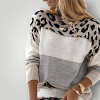 Damen Winterpullover – gestrickter Pullover – Grau
