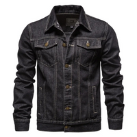 Brad | Klassische Jeansjacke – Schwarz
