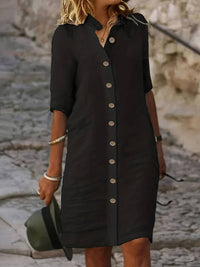 Heidi-Mode | Klassisches Shirtkleid – Schwarz
