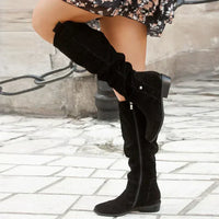 FELICIA  -  luxuriösen Leder Damenstiefel – Schwarz