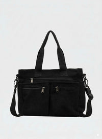 OLIVA Tote | Vielseitige und Stilvolle Tasche aus Hochwertigem Cord – Schwarz